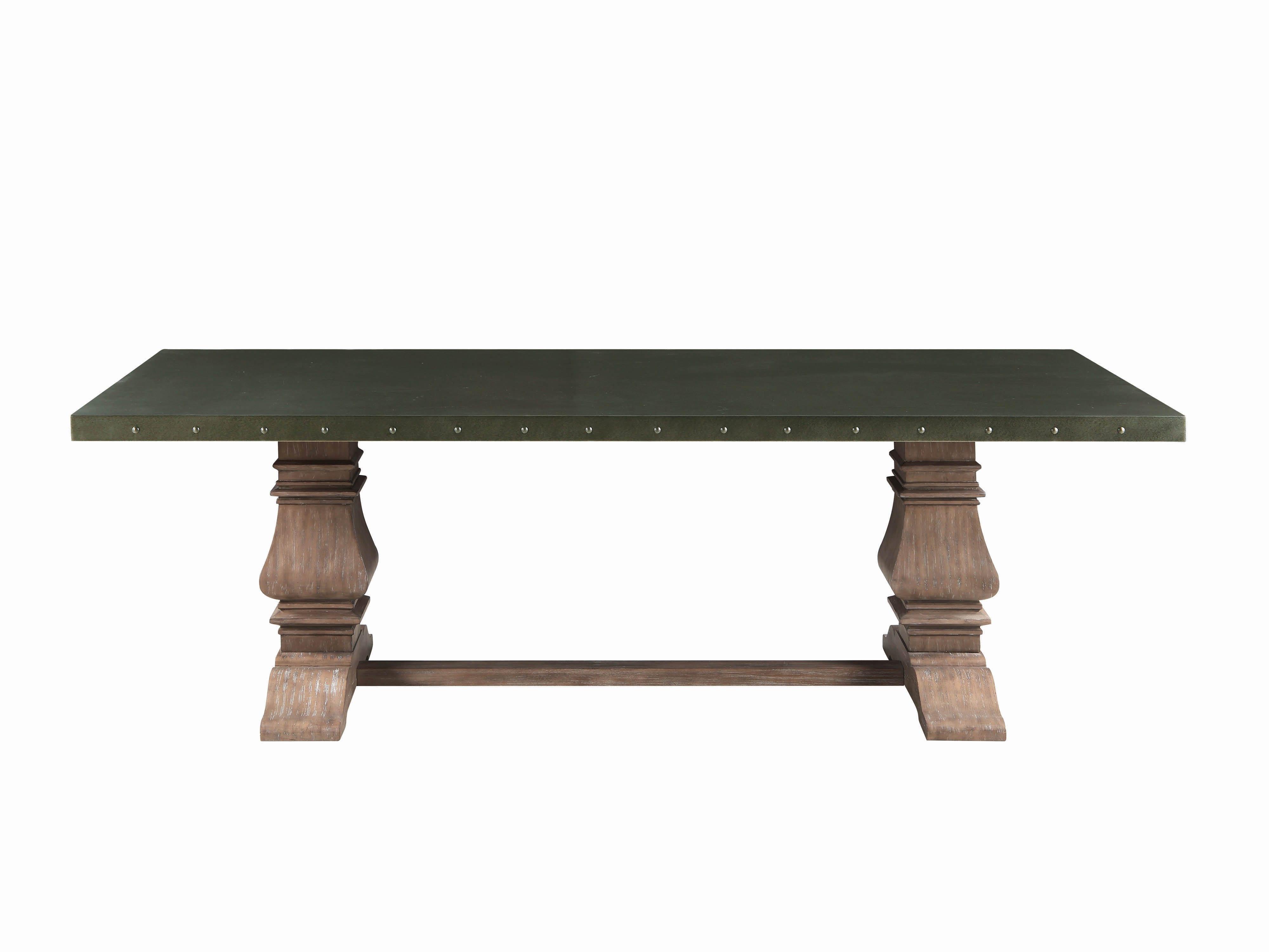 

    
Transitional Brown,Gray Wood Rectangle dining table Mapleton by Coaster
