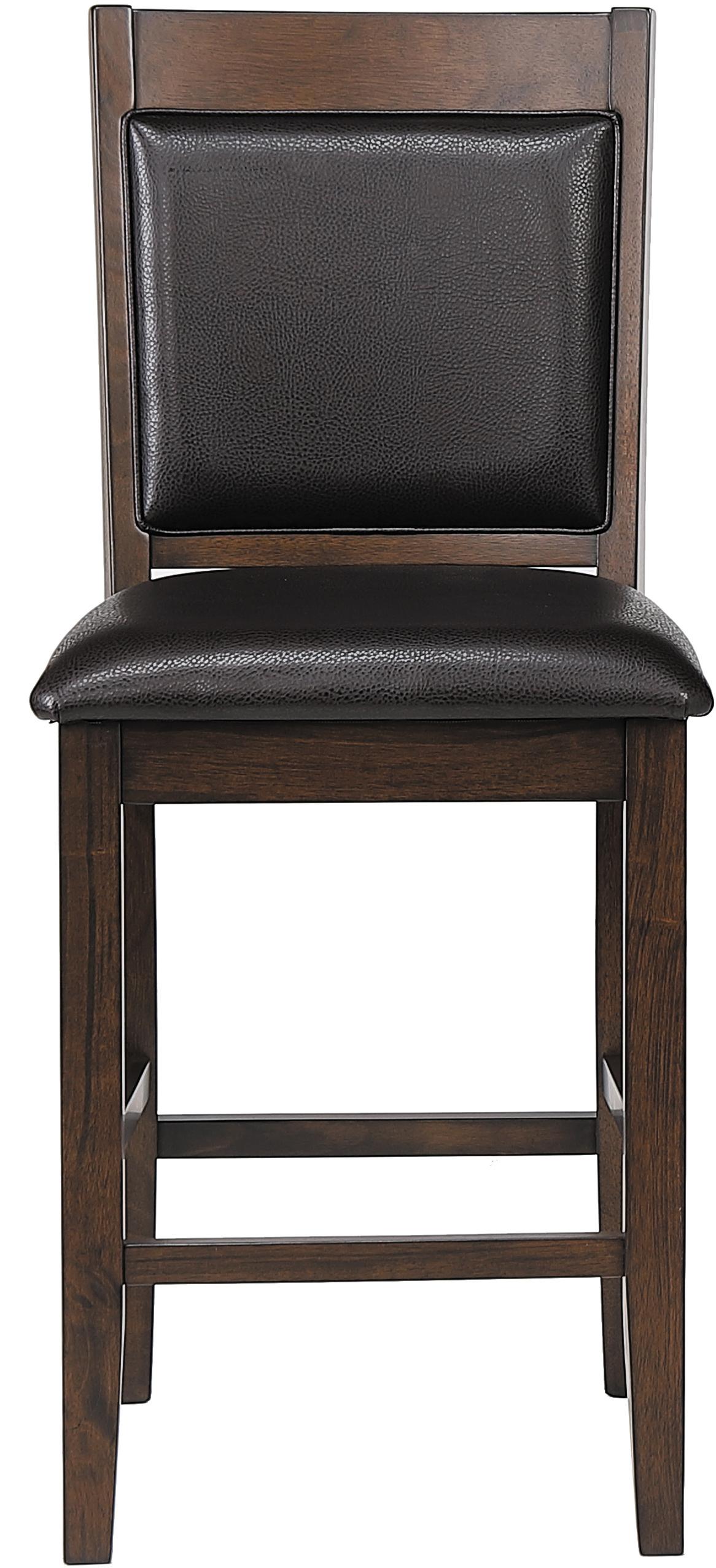 Transitional Counter Height Chair Set 115209 Dewey 115209 in Walnut Leatherette