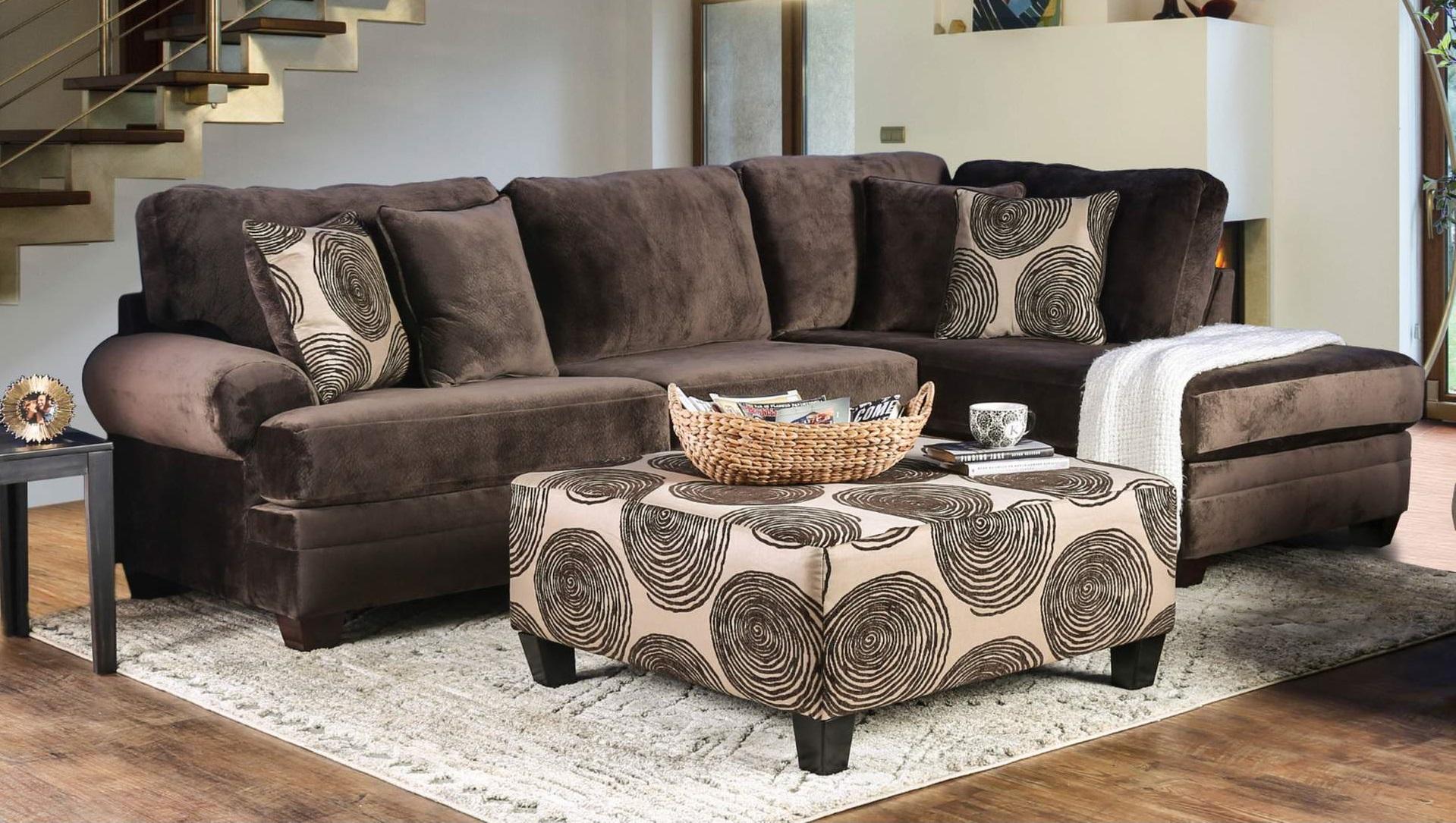 

    
Transitional Brown Microfiber Sectional Sofa and Swivel Chair Furniture of America Bonaventura
