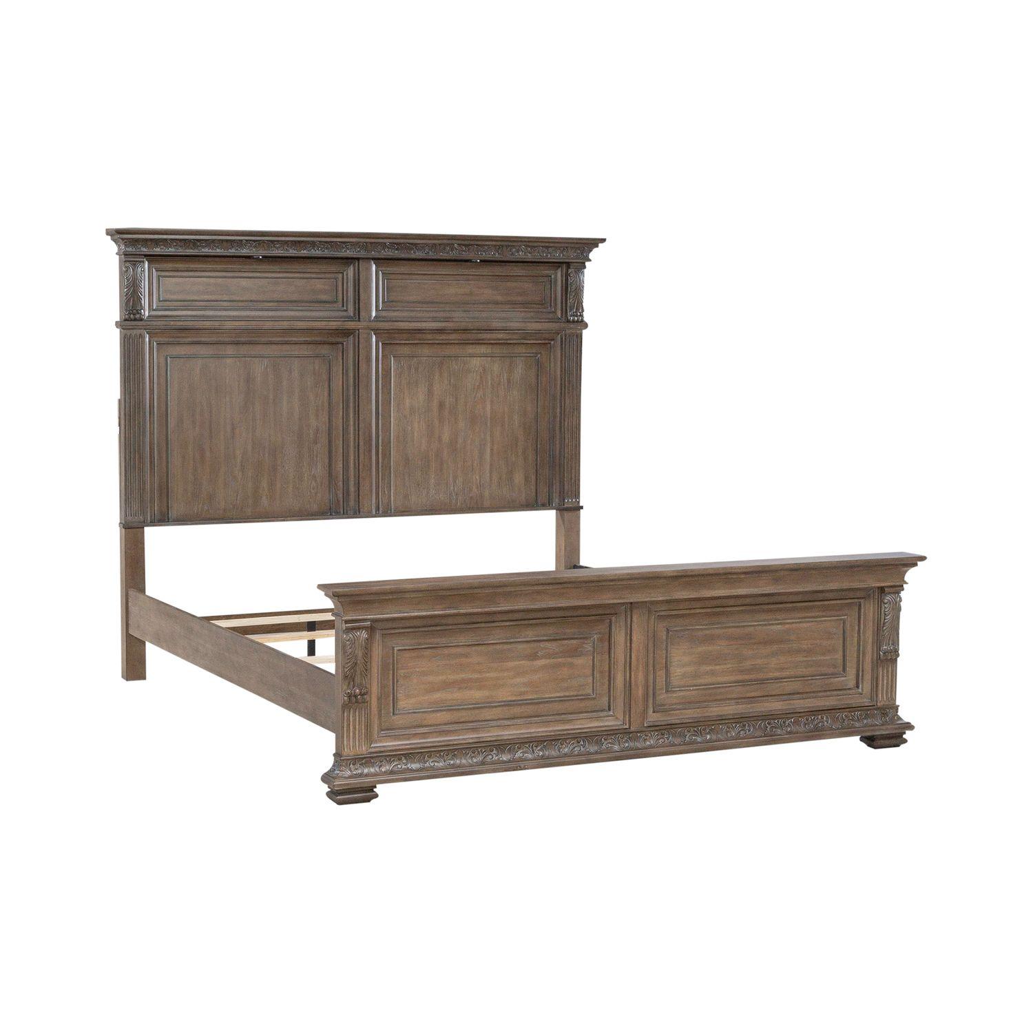 

    
Transitional Brown Queen Panel Bed Carlisle Court (502-BR) Liberty Furniture
