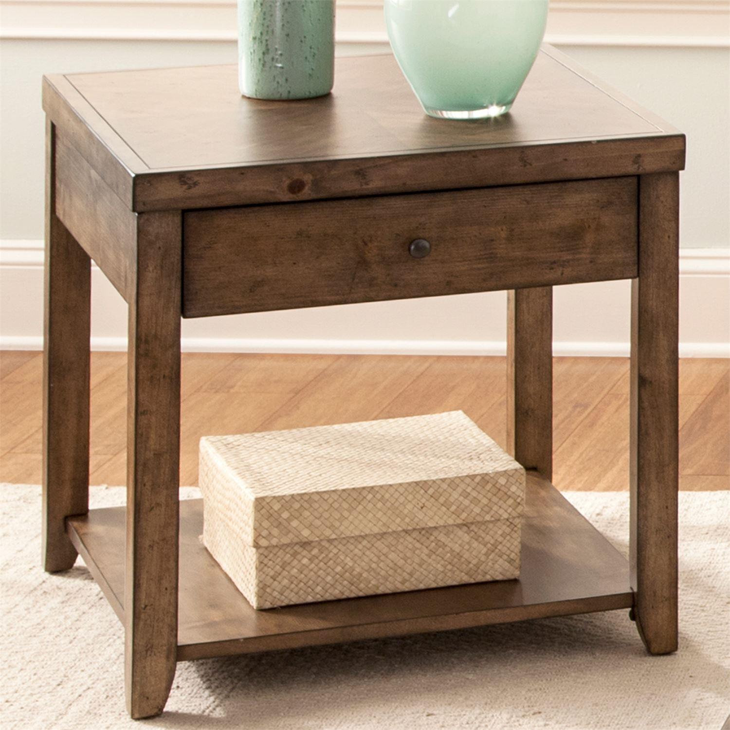 Transitional End Table Mitchell  (58-OT) End Table 58-OT1020 in Brown 
