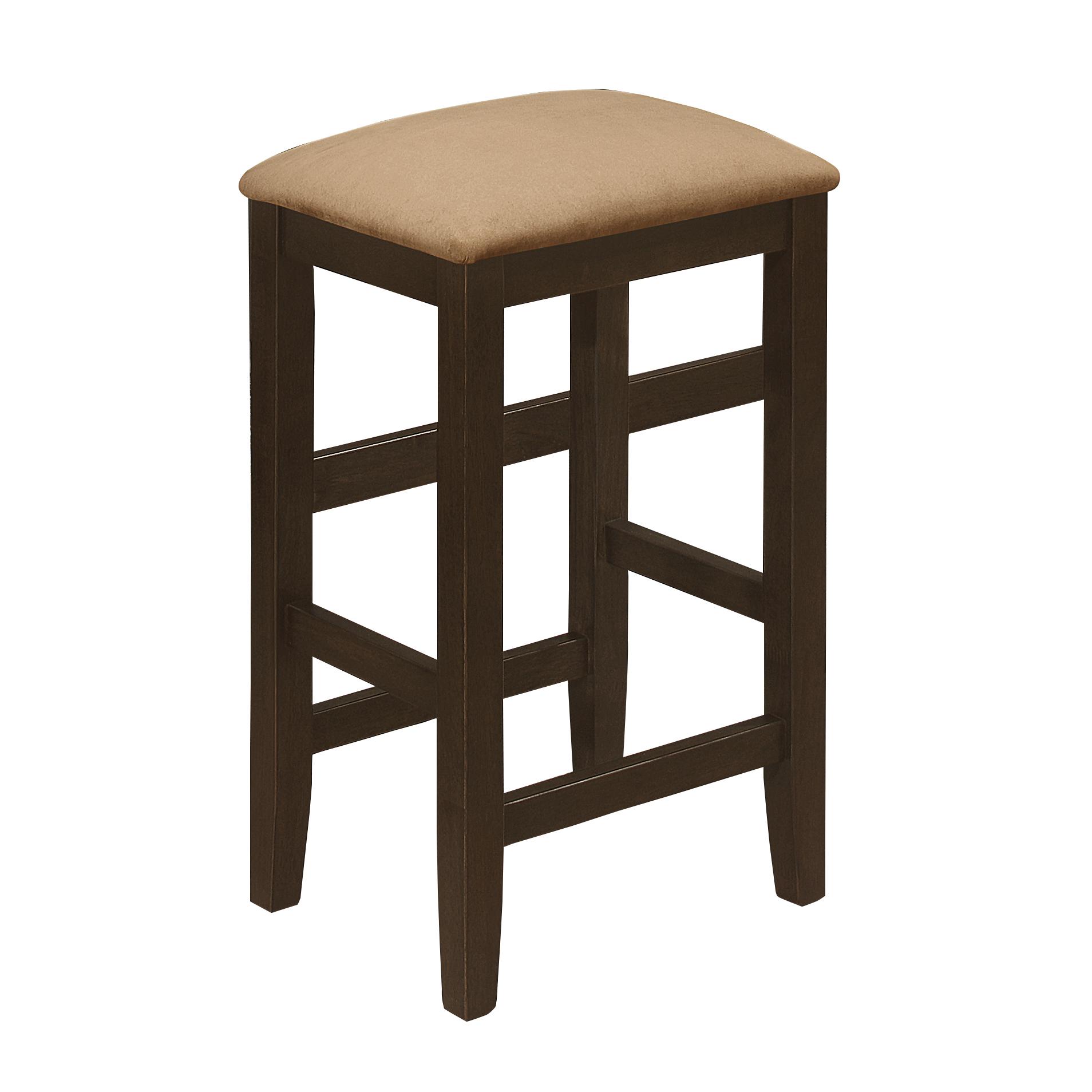 Transitional Counter Height Stool Set 193479 Carmina 193479 in Brown Microfiber