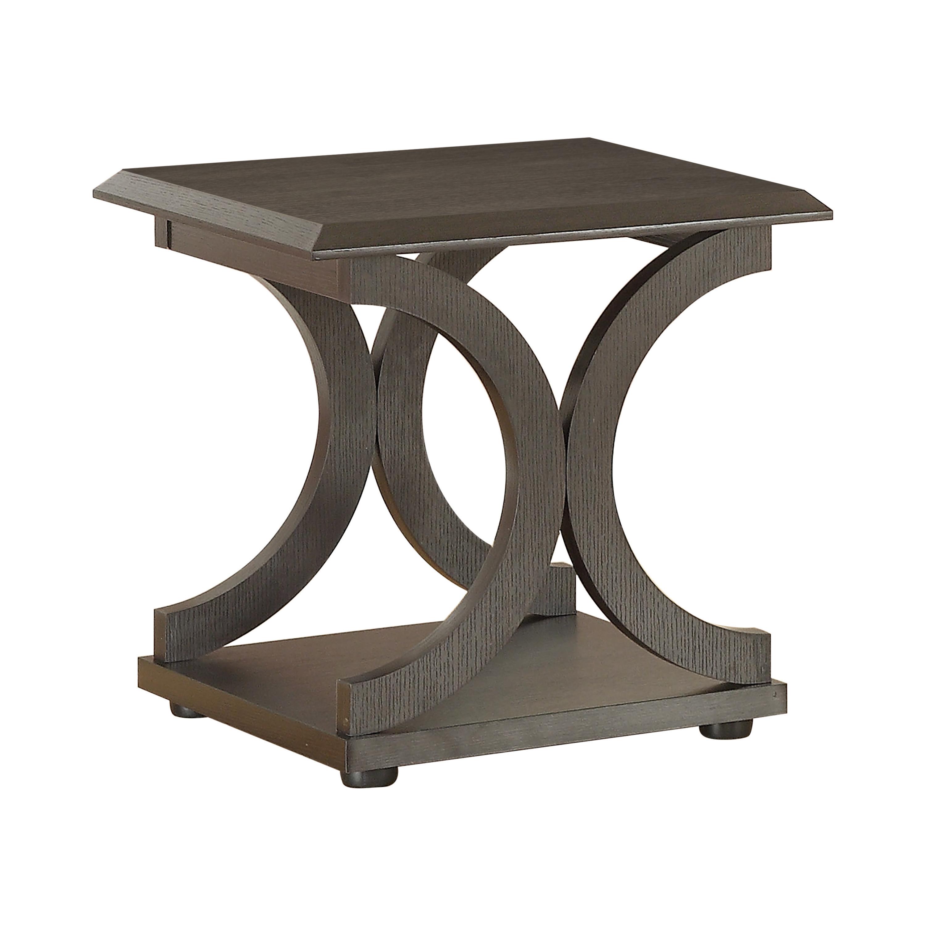 Transitional End Table 703147 703147 in Cappuccino 