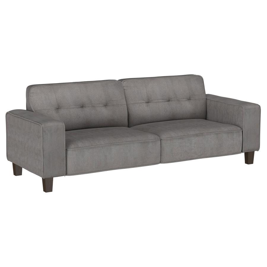 Transitional Sofa Deerhurst Sofa 509641-S 509641-S in Charcoal Polyester