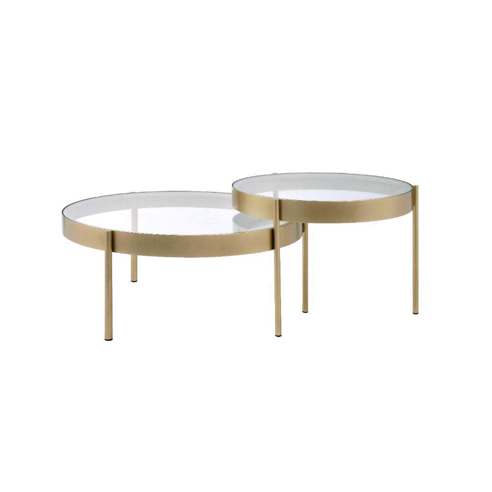 Transitional Nesting Tables Andover 83095 in Gold 