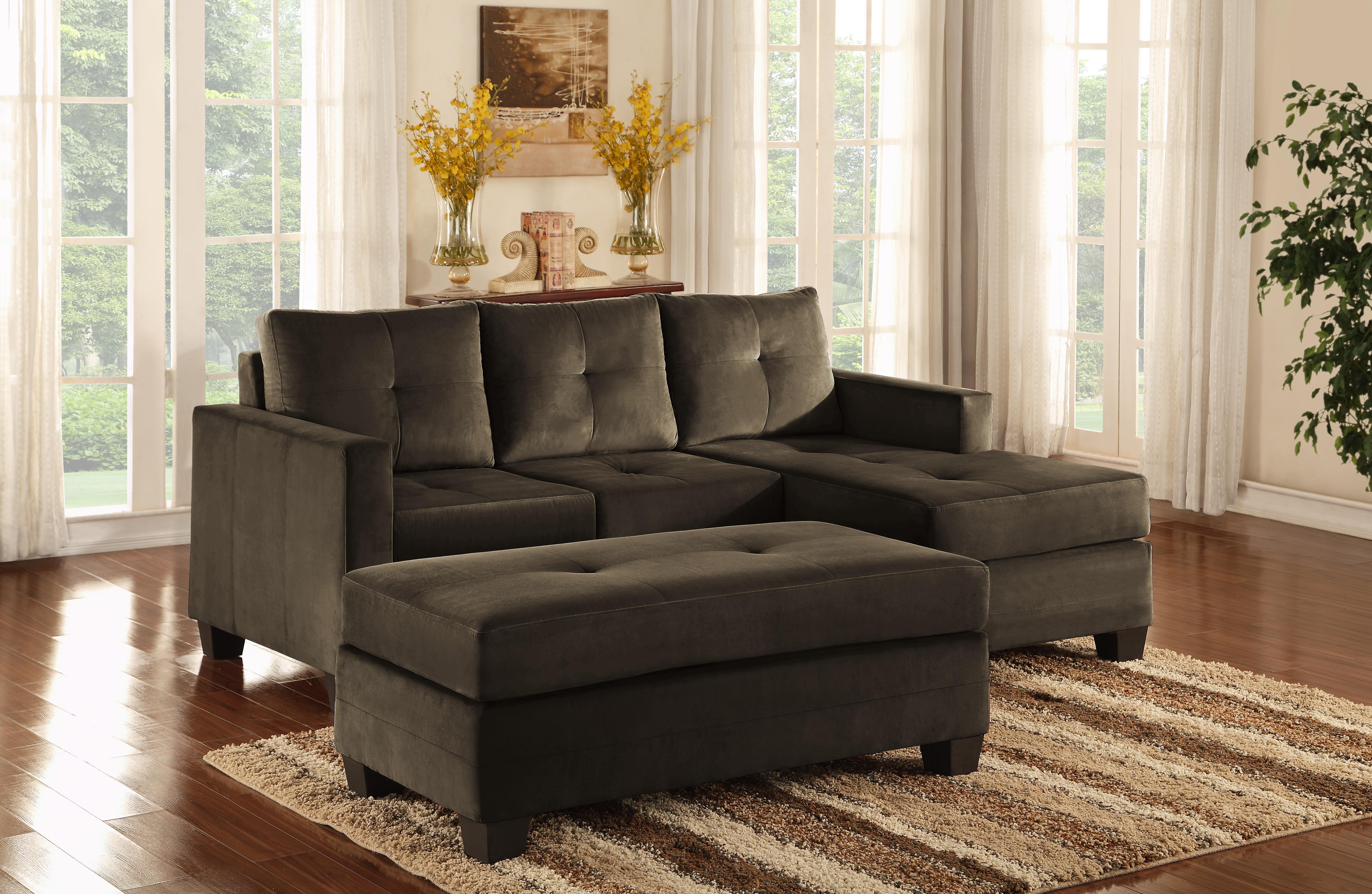 

    
 Shop  Transitional Coffee Textured Resersible Sofa w/Ottoman Homelegance 9789CF*2OT Phelps
