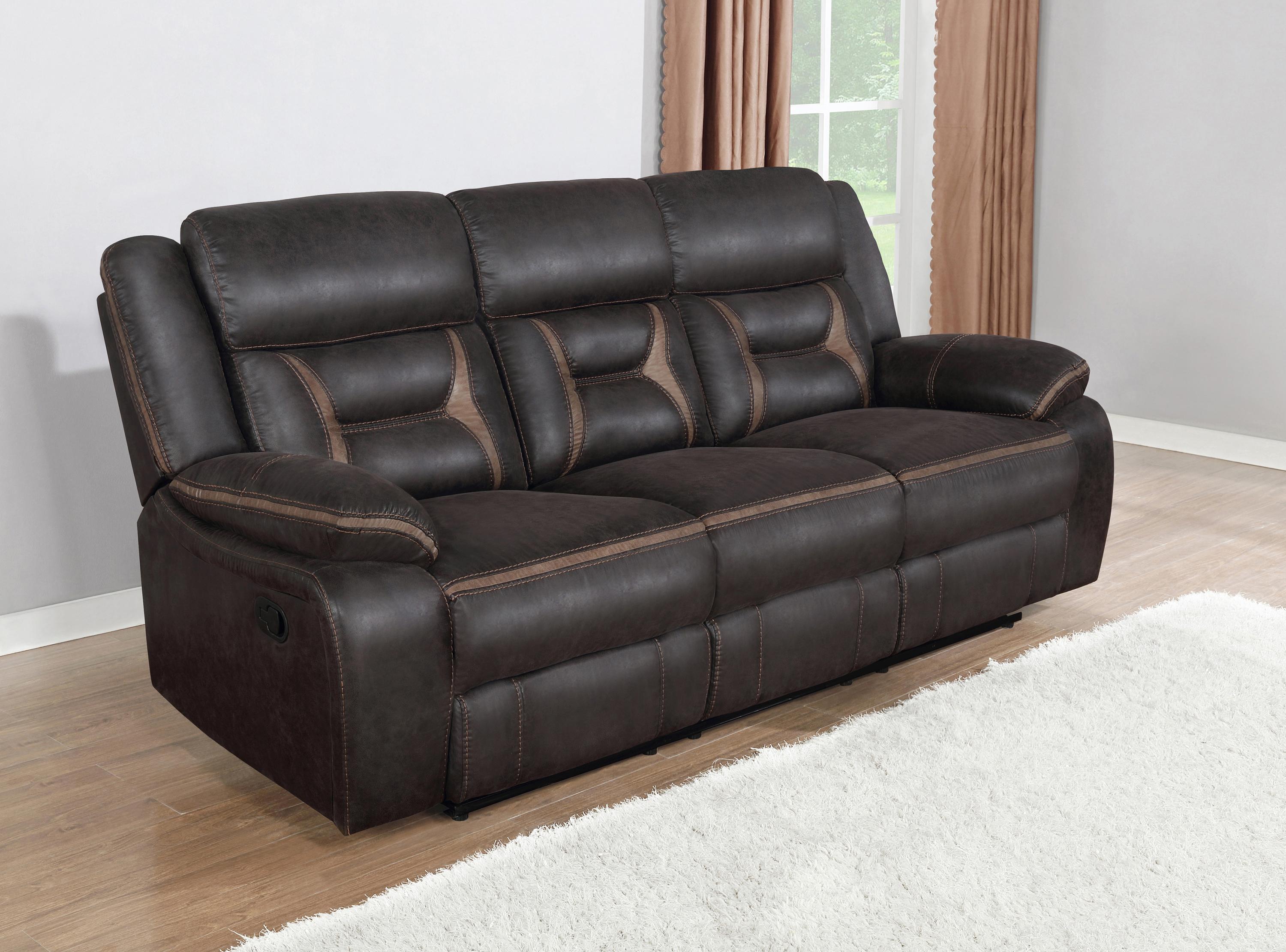

                    
Coaster 651354 Greer Motion Sofa Dark Brown Leatherette Purchase 
