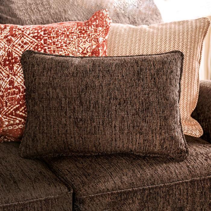 

                    
Buy Transitional Dark Brown & Rust Chenille Sectional Furniture of America SM5417 Wanstead
