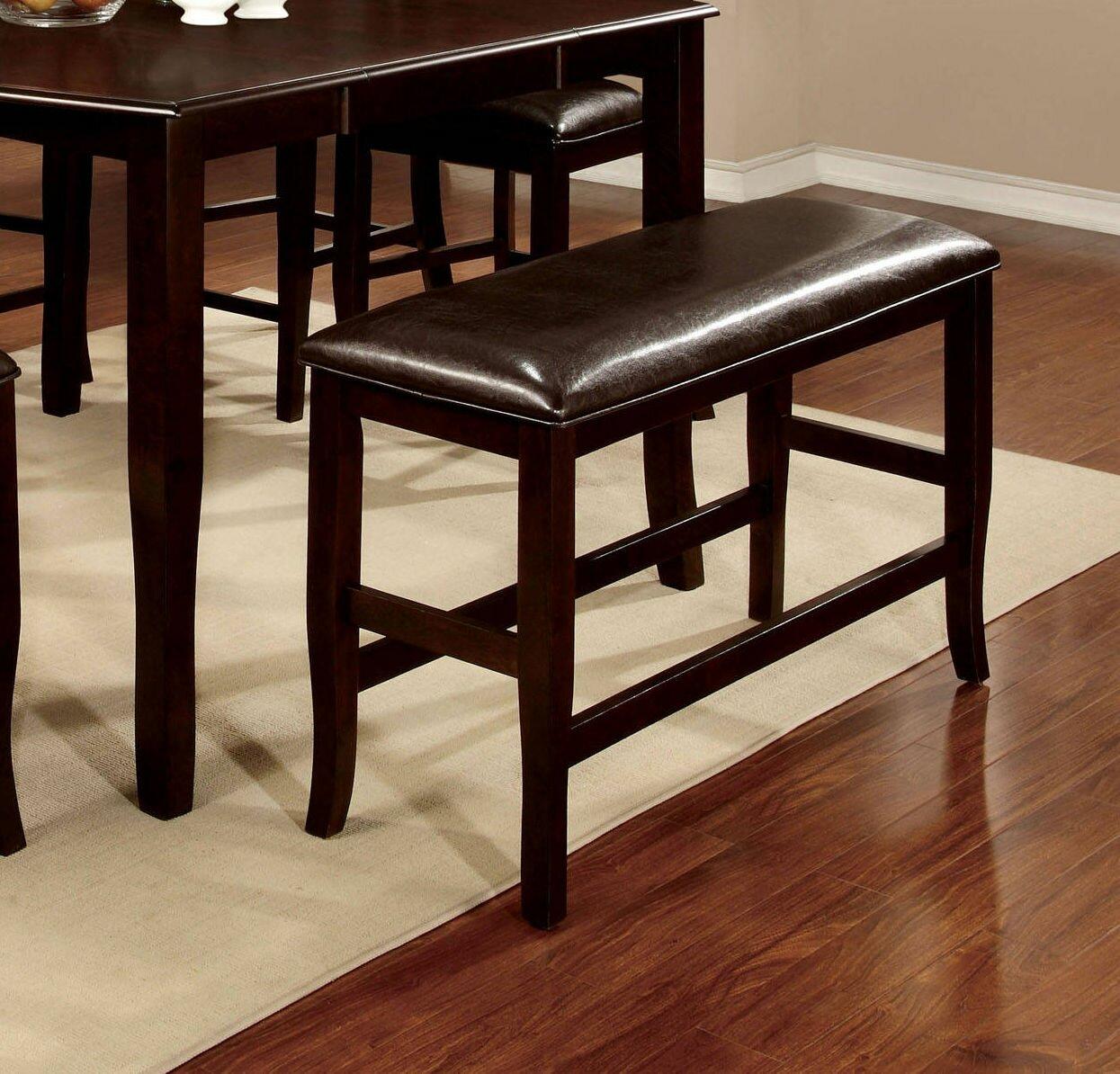 

    
Transitional Dark Cherry & Espresso Solid Wood Counter Dining Set 6pcs Furniture of America Woodside
