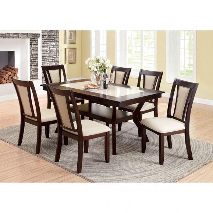 Transitional Dining Room Set CM3984T-Set-5 Brent CM3984T-5PC in Ivory 