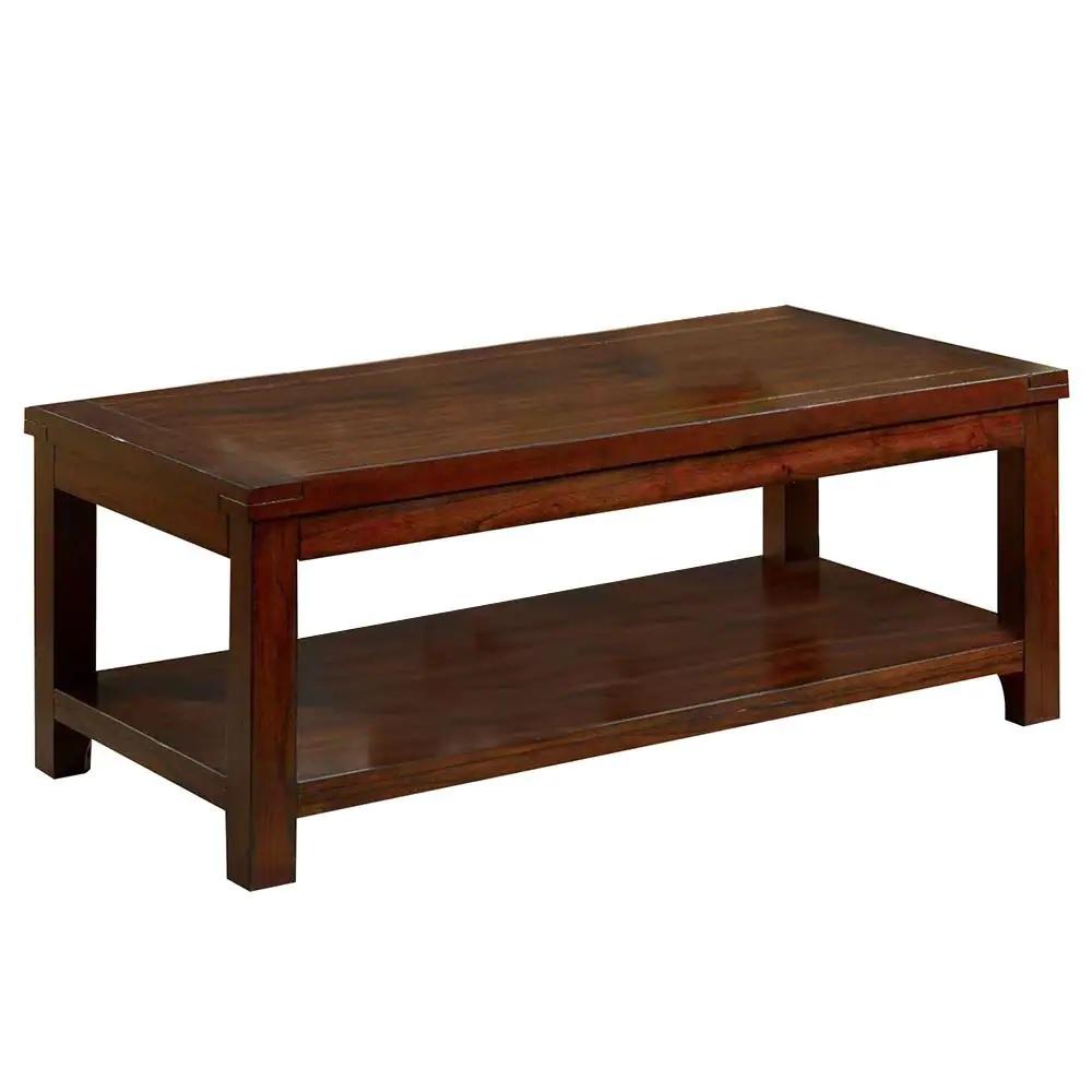 

    
Transitional Dark Cherry Solid Wood Coffee Table Furniture of America CM4107C Estell
