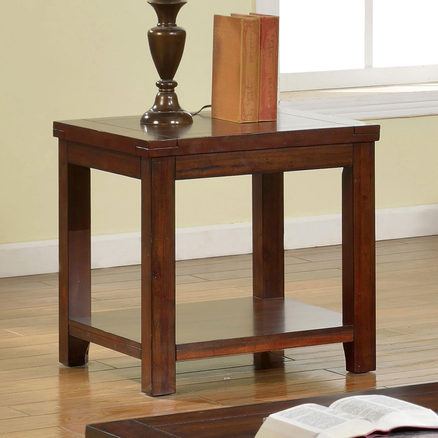

    
Transitional Dark Cherry Solid Wood End Table Furniture of America CM4107E Estell
