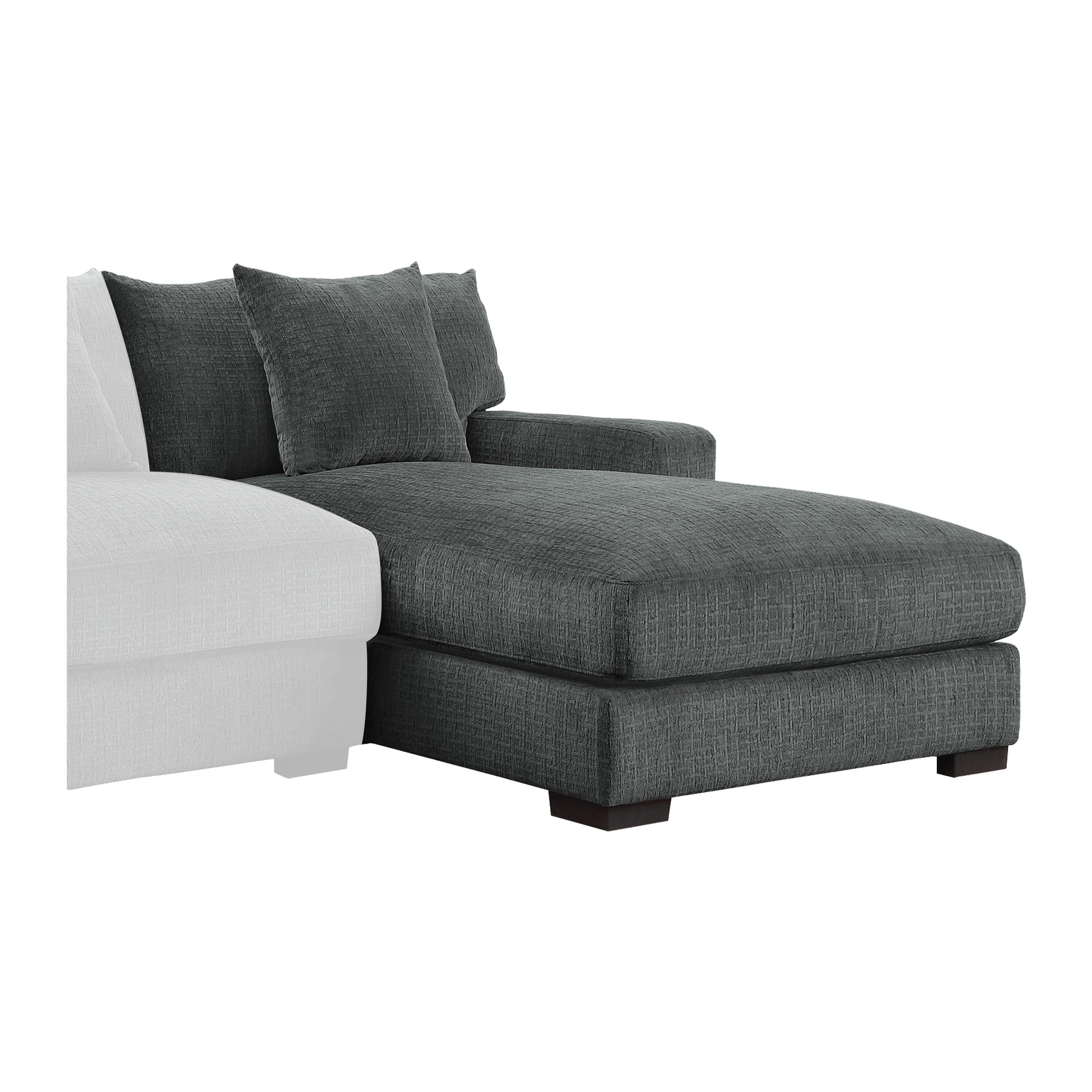 

    
Transitional Dark Gray Chenille RSF Chaise Homelegance 9857DG-RC Worchester
