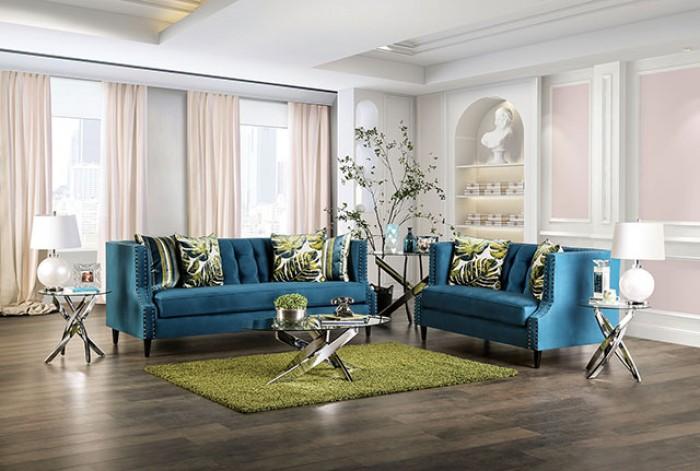 

                    
Buy Transitional Dark Teal & Apple Green Velvet Like Sofa Furniture of America SM2219-SF Azuletti
