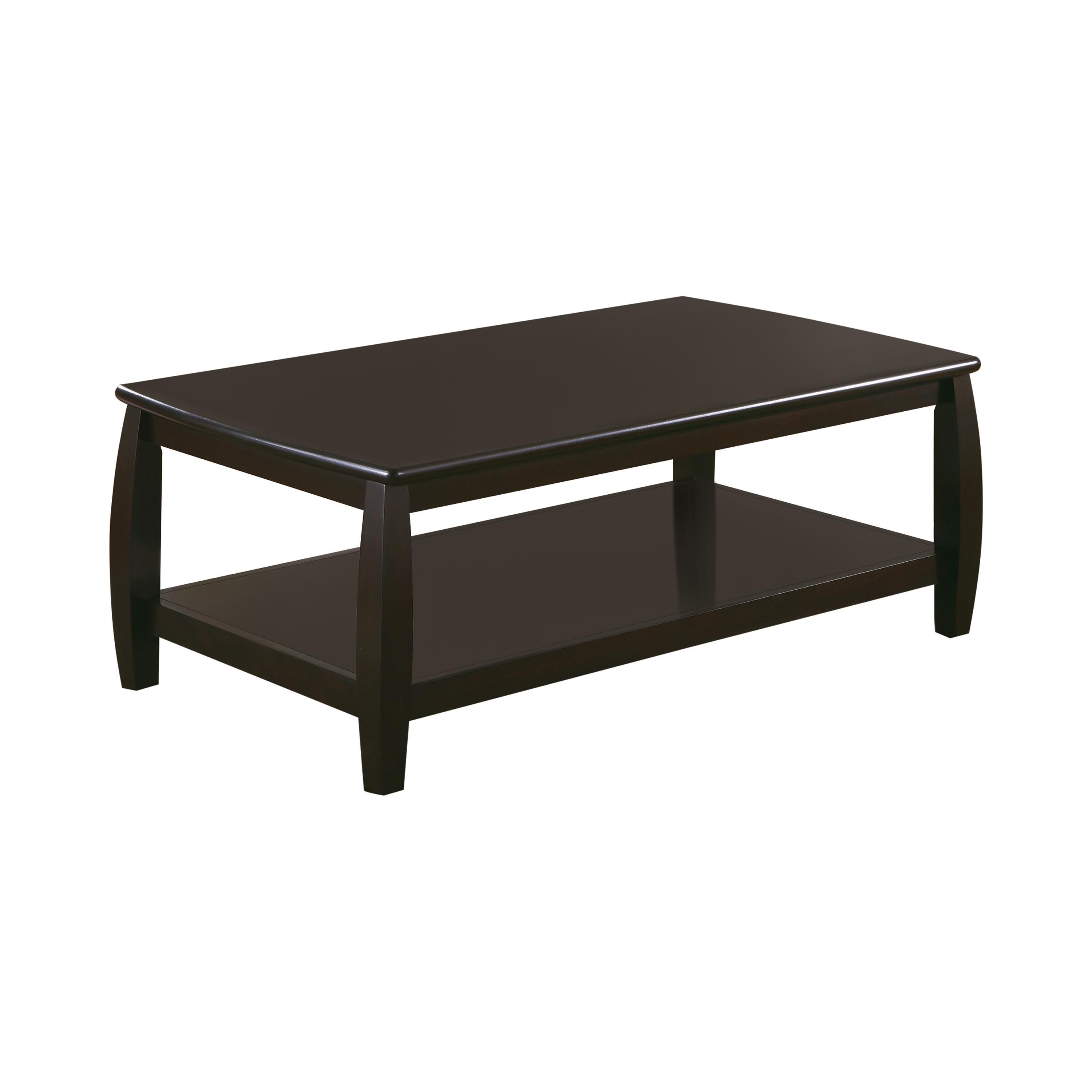 Transitional Coffee Table 701078 701078 in Espresso 