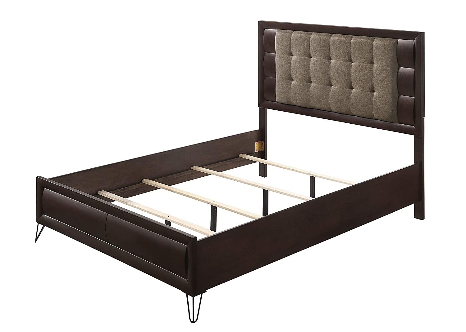 

        
Acme Furniture Tablita-27457EK Panel Bed Dark Merlot Fabric 0840412204807
