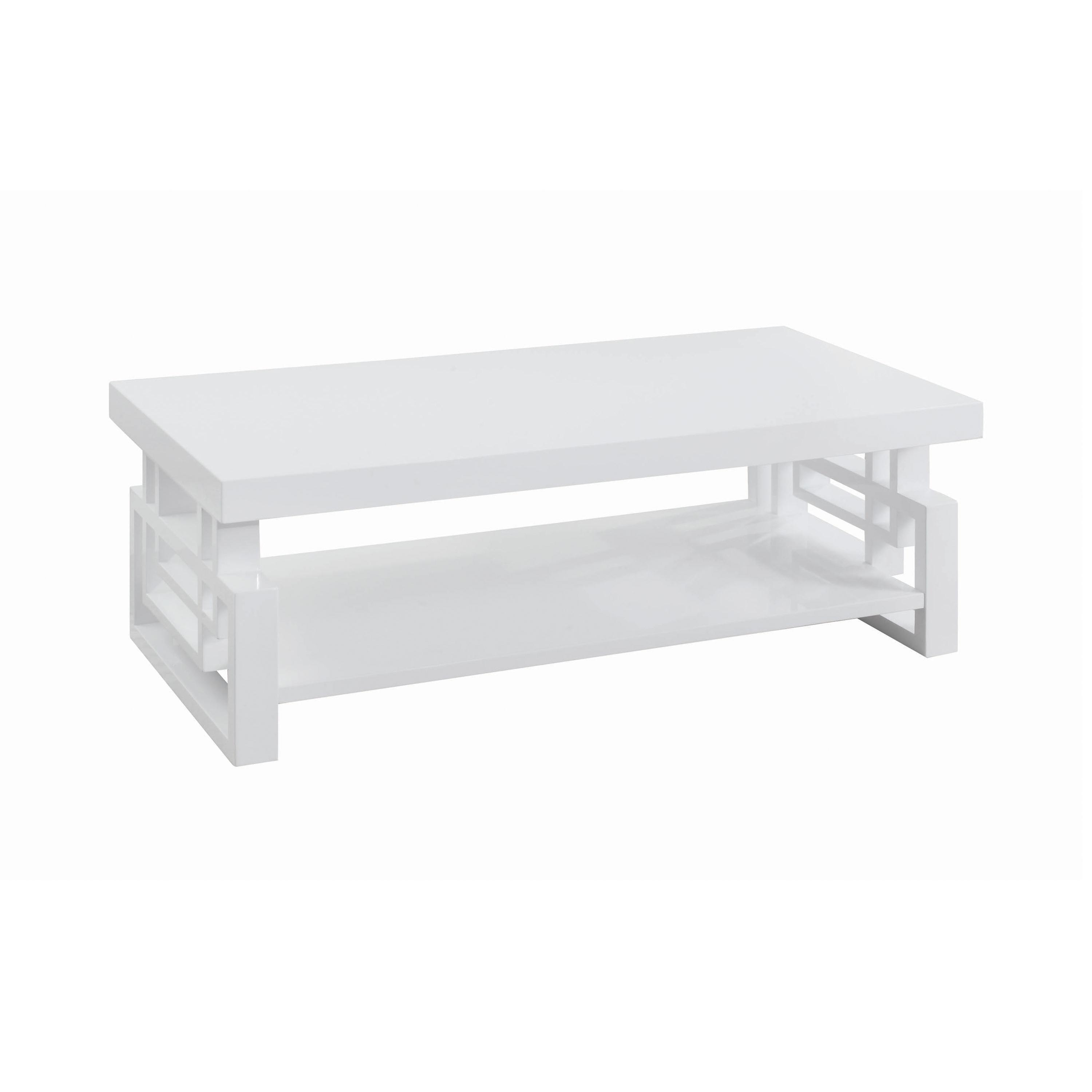 Transitional Coffee Table 705708 705708 in White 