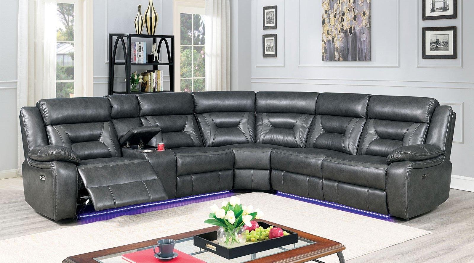 

    
Transitional Gray Breathable Leatherette Power Sectional Furniture of America CM6642GY-PM Omeet
