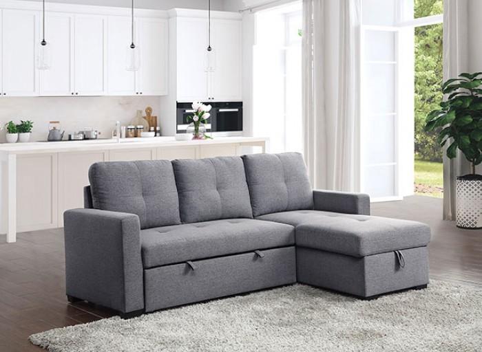 

    
Transitional Gray Fabric Sectional Sofa Furniture of America CM6068GY Polly
