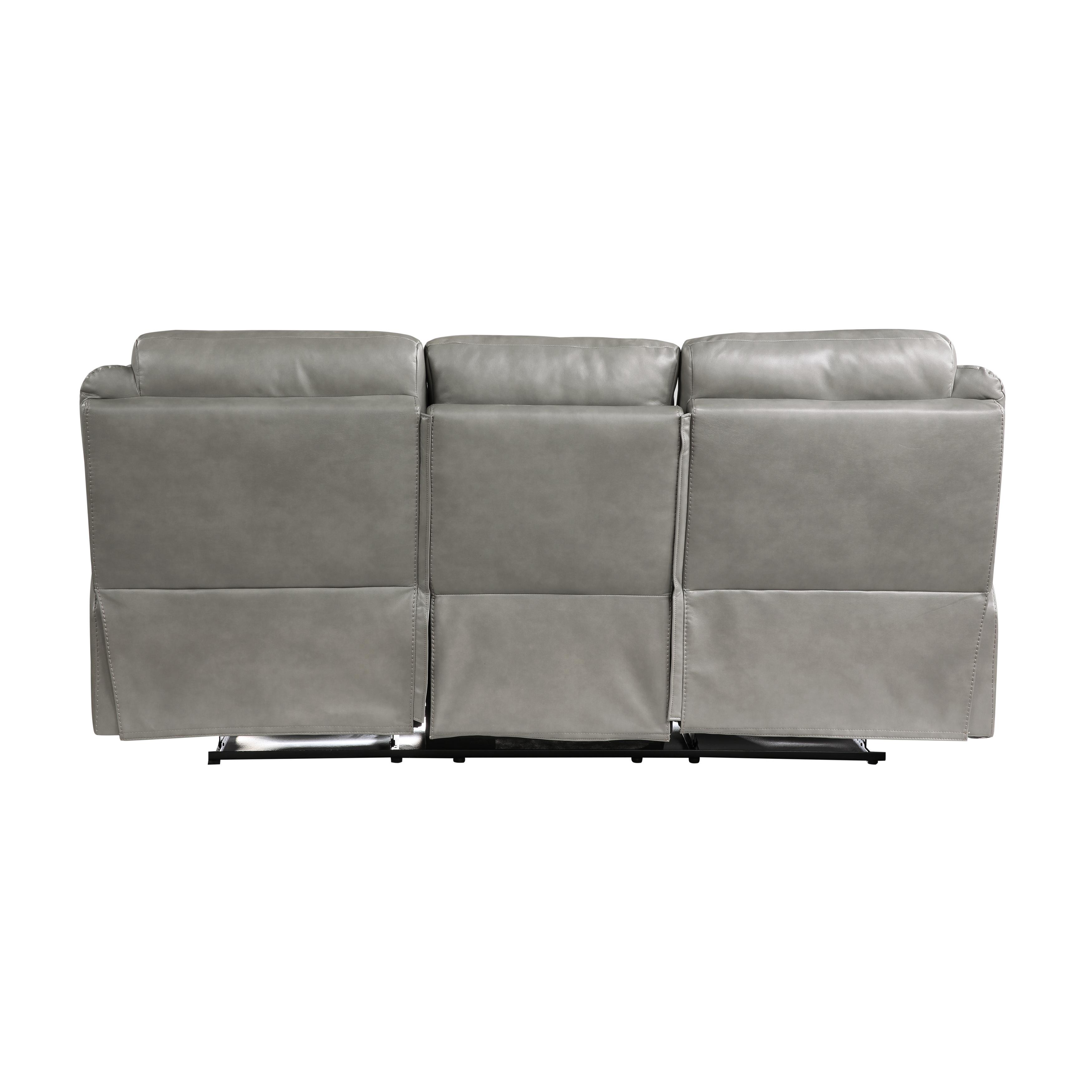 

                    
Homelegance 8206GRY-3 Aram Reclining Sofa Gray Faux Leather Purchase 
