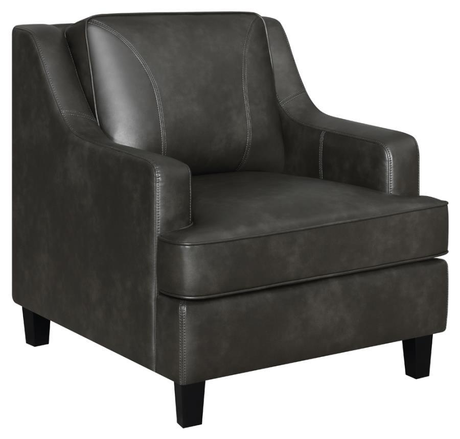 

    
Transitional Gray Leatherette Arm Chair Coaster 552053 Clayton

