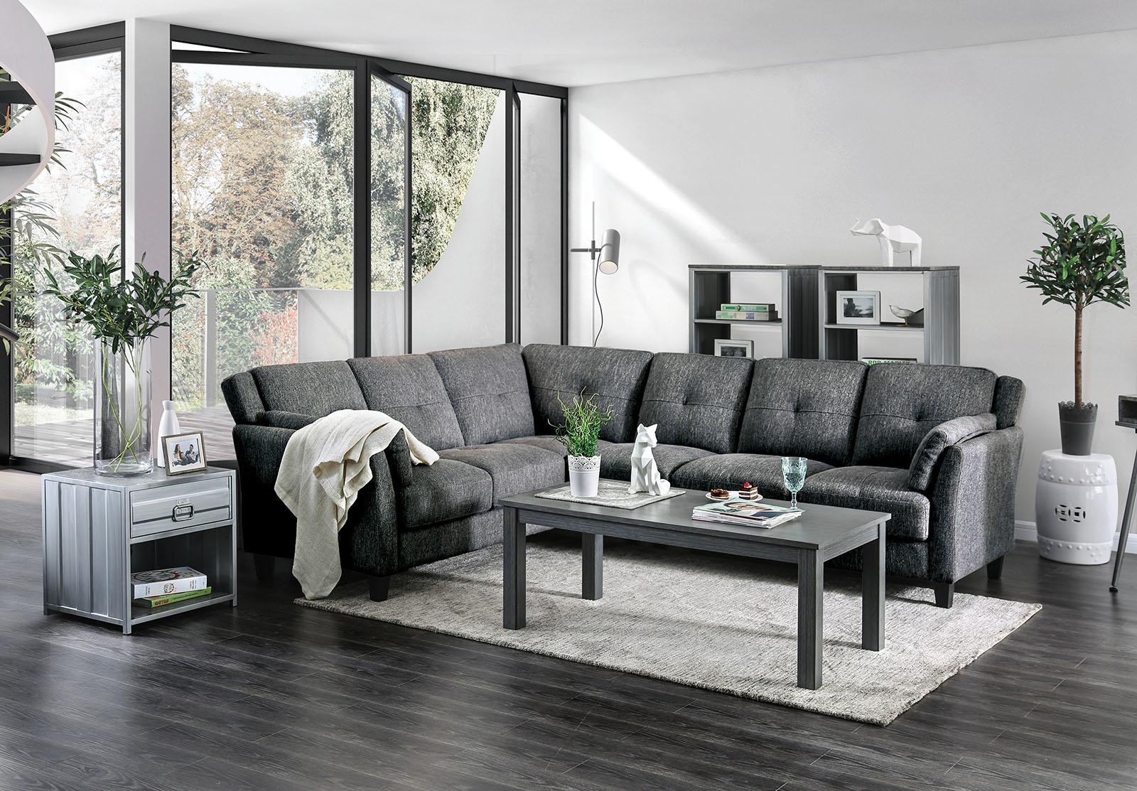 

    
Transitional Gray Linen-like Fabric Sectional Sofa Furniture of America CM6021 Kaleigh
