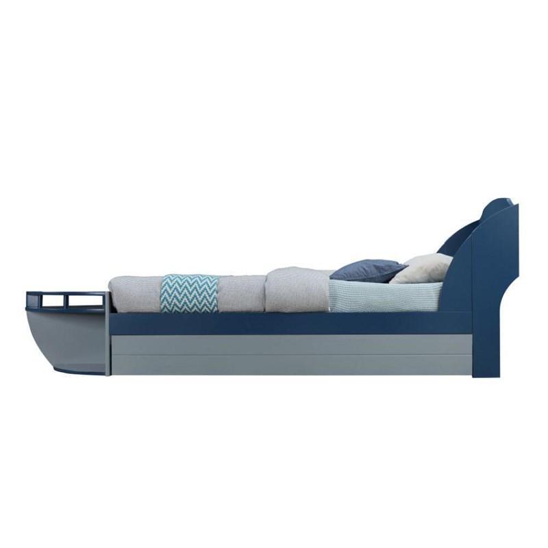 

    
Acme Furniture Neptune II Twin Size Bed w/Trundle Navy/Gray 30620T-2pcs
