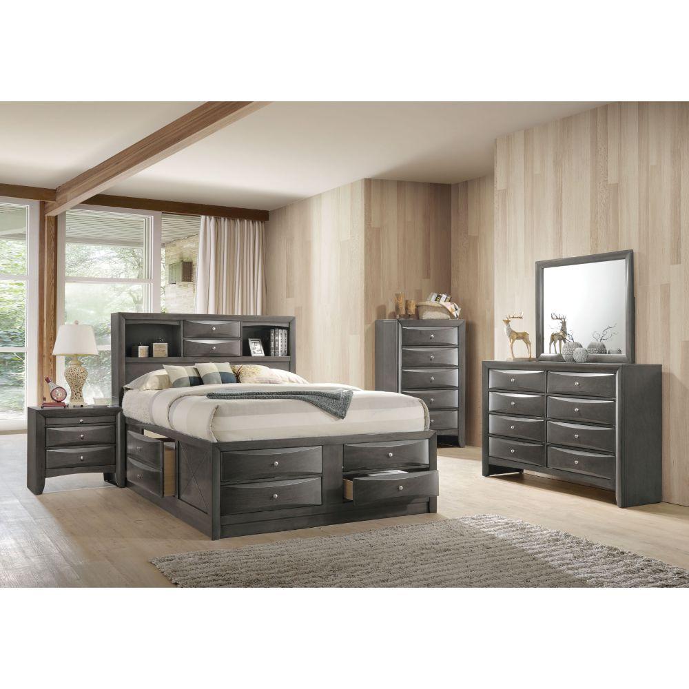 

    
Transitional Gray Oak Wood Full 5PCS Bedroom Set w/ Storage by Acme Ireland 22710F-5pcs
