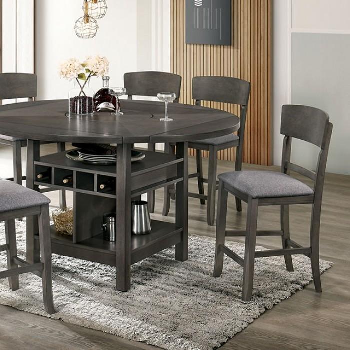 Transitional Counter Height Table CM3733GY-RPT Stacie CM3733GY-RPT in Gray 