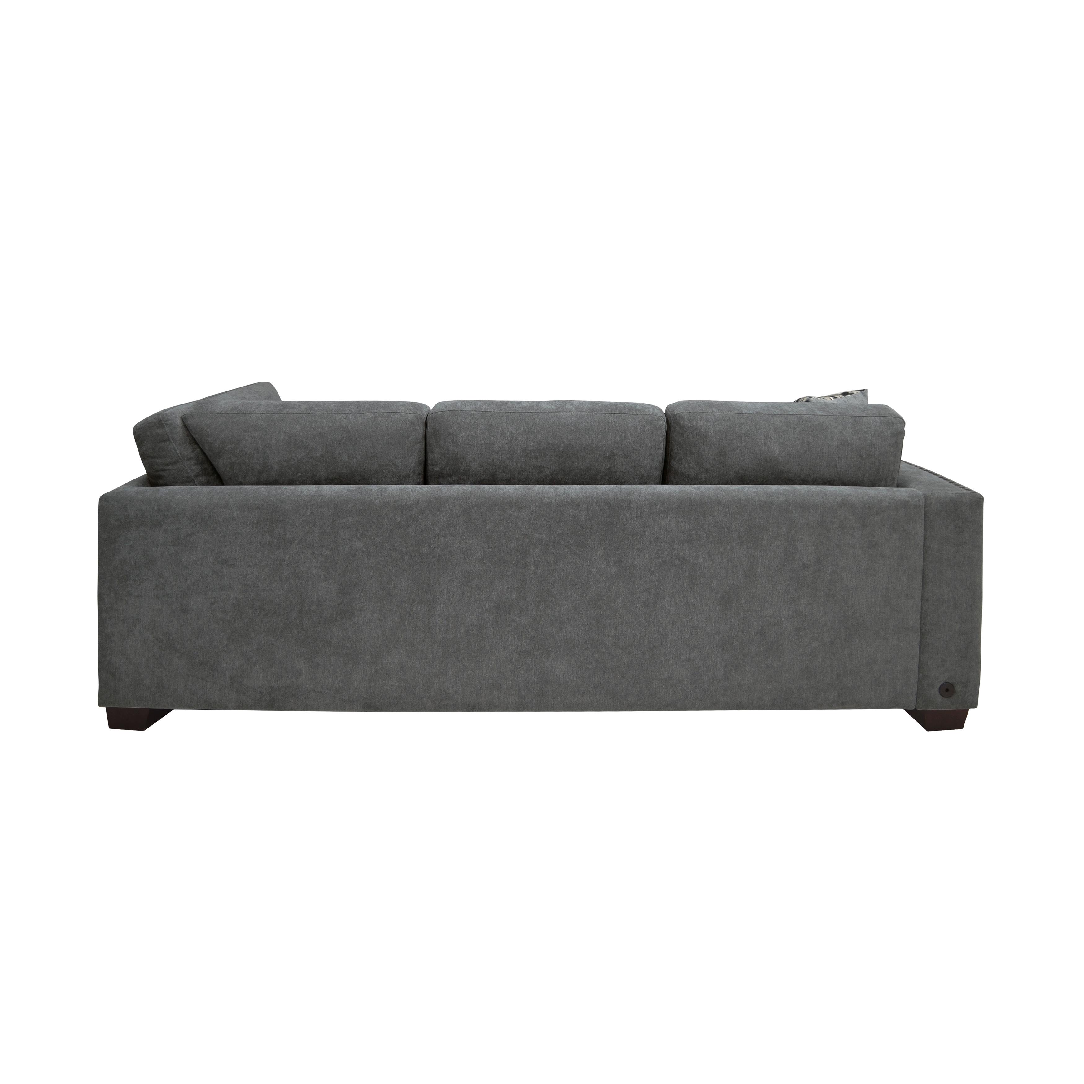 

    
 Shop  Transitional Gray Textured 2-Piece Sectional w/Ottoman Homelegance 9212GRY*3OT Sidney
