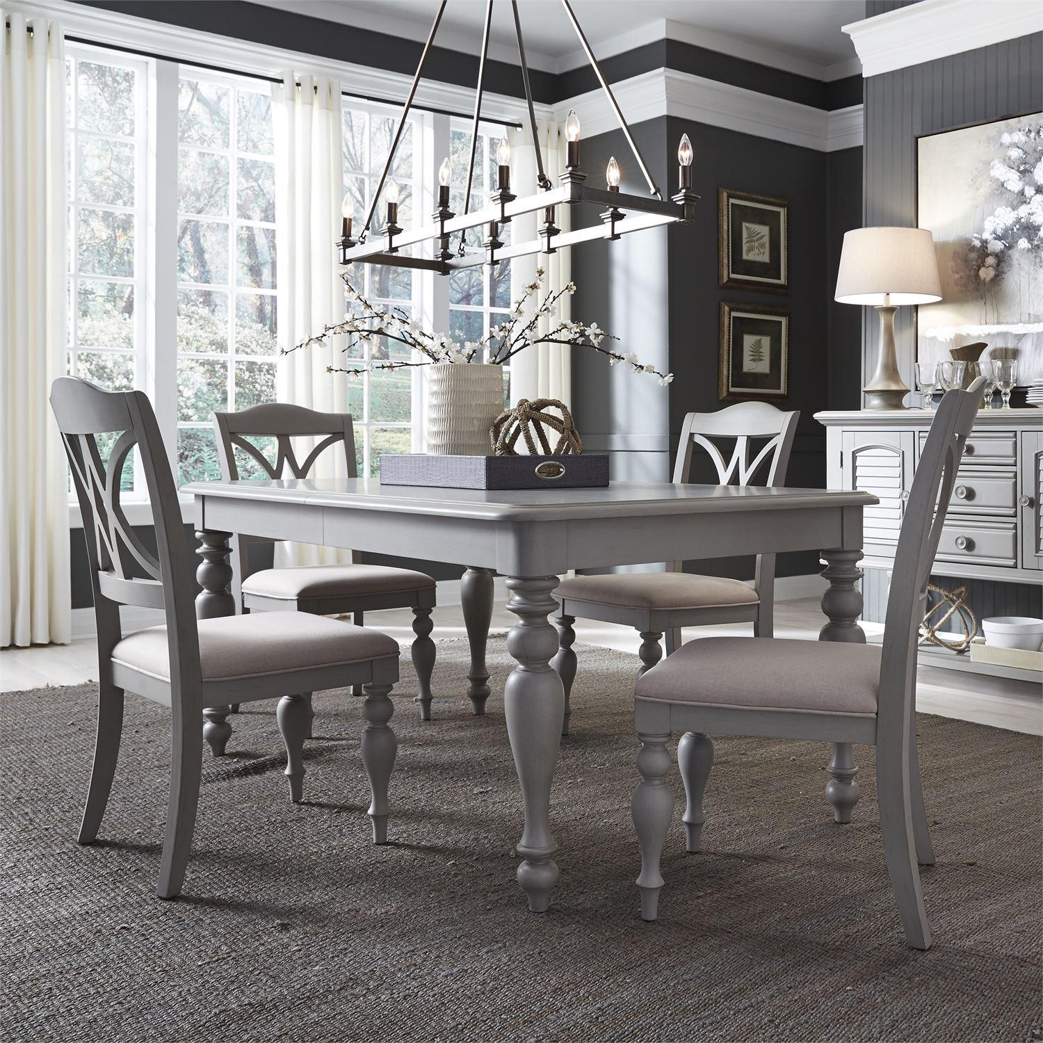

    
Transitional Gray Wood Dining Table Summer House 407-T4078 Liberty Furniture
