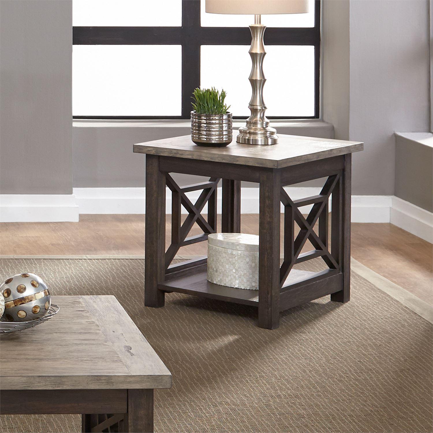 

    
Transitional Gray Wood End Table 422-OT1020 Liberty Furniture
