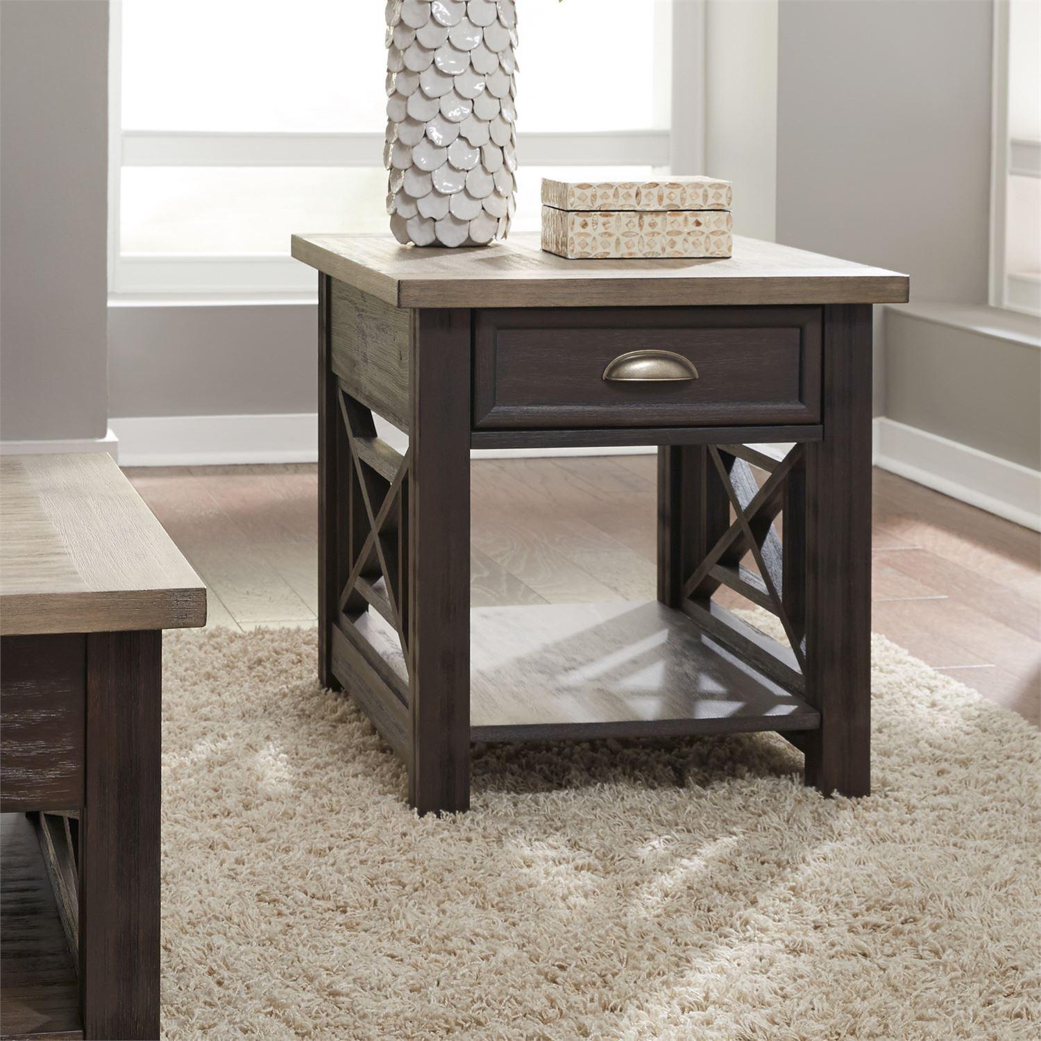 

    
Transitional Gray Wood End Table 422-OT1022 Liberty Furniture
