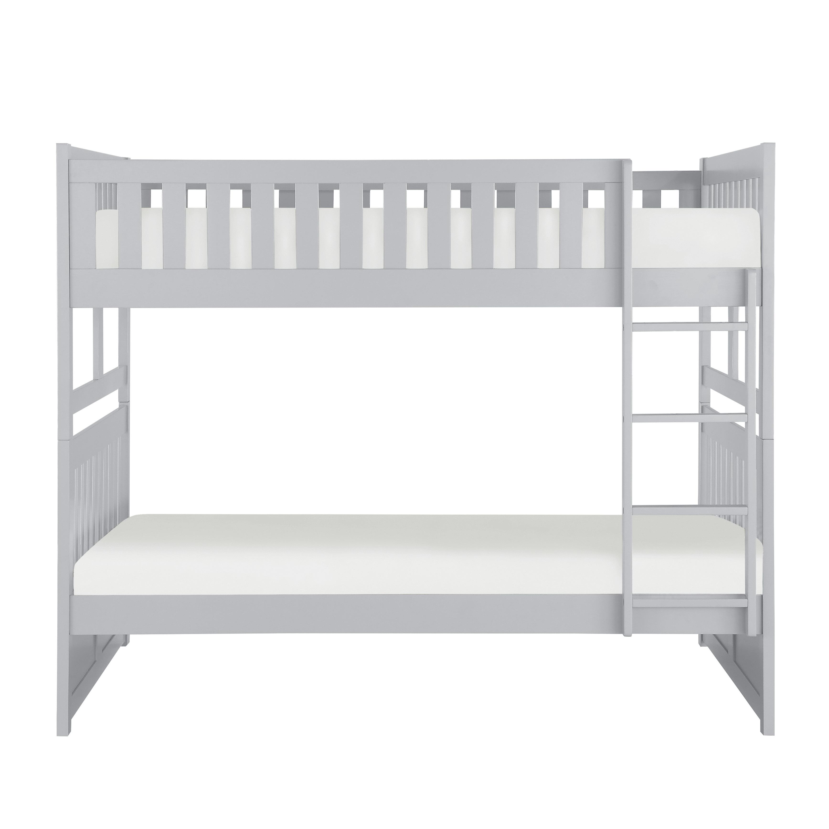 Transitional Full/Full Bunk Bed B2063FF-1* Orion B2063FF-1* in Gray 