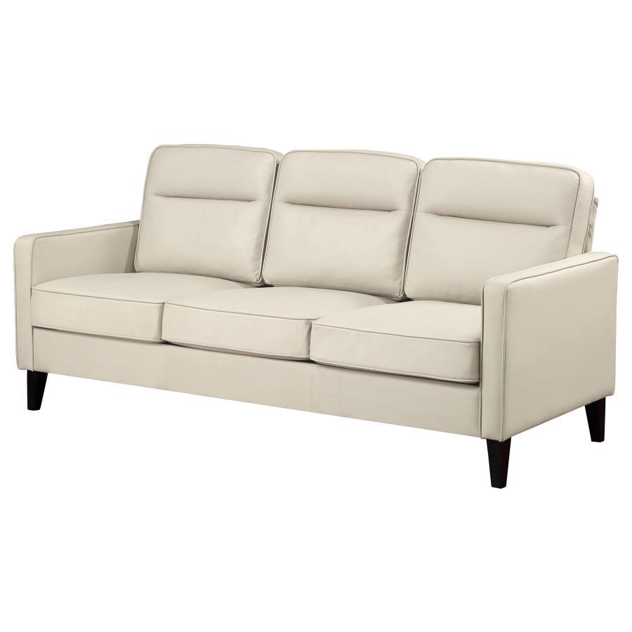Transitional Sofa Jonah Sofa 509651-S 509651-S in Ivory Polyester