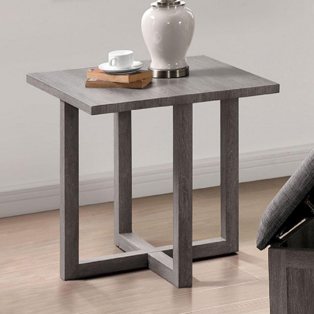 

    
Transitional Light Gray Paper Veneer End Table Furniture of America CM4536E Radnor
