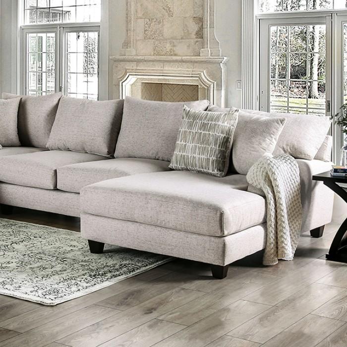 Transitional Sectional Sofa Alidene Sectional Sofa SM5207-SS SM5207-SS in Light Gray 