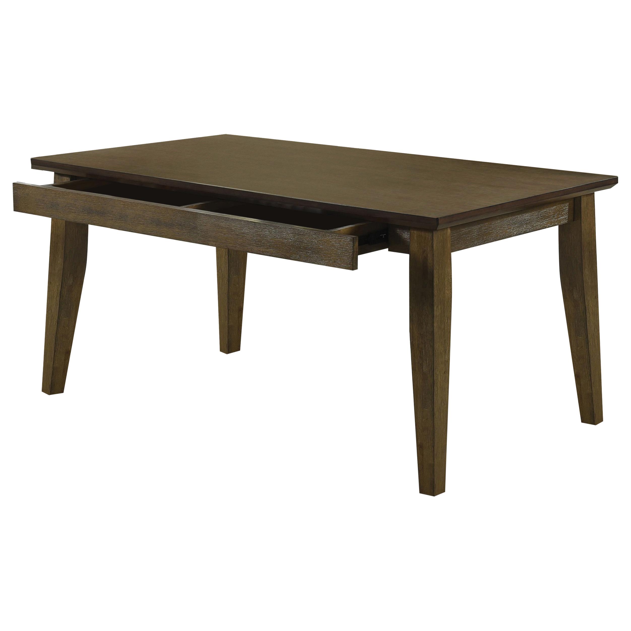 Transitional Dining Table 110731 Rayleene 110731 in Medium Brown 