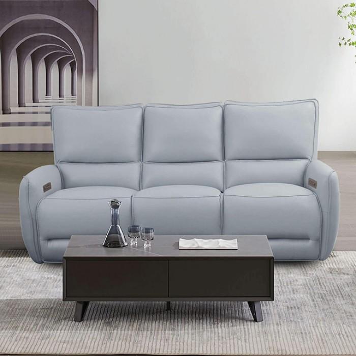 Transitional Power Reclining Sofa Phineas Power Reclining Sofa CM9921PB-SF-PM-S CM9921PB-SF-PM-S in Blue 