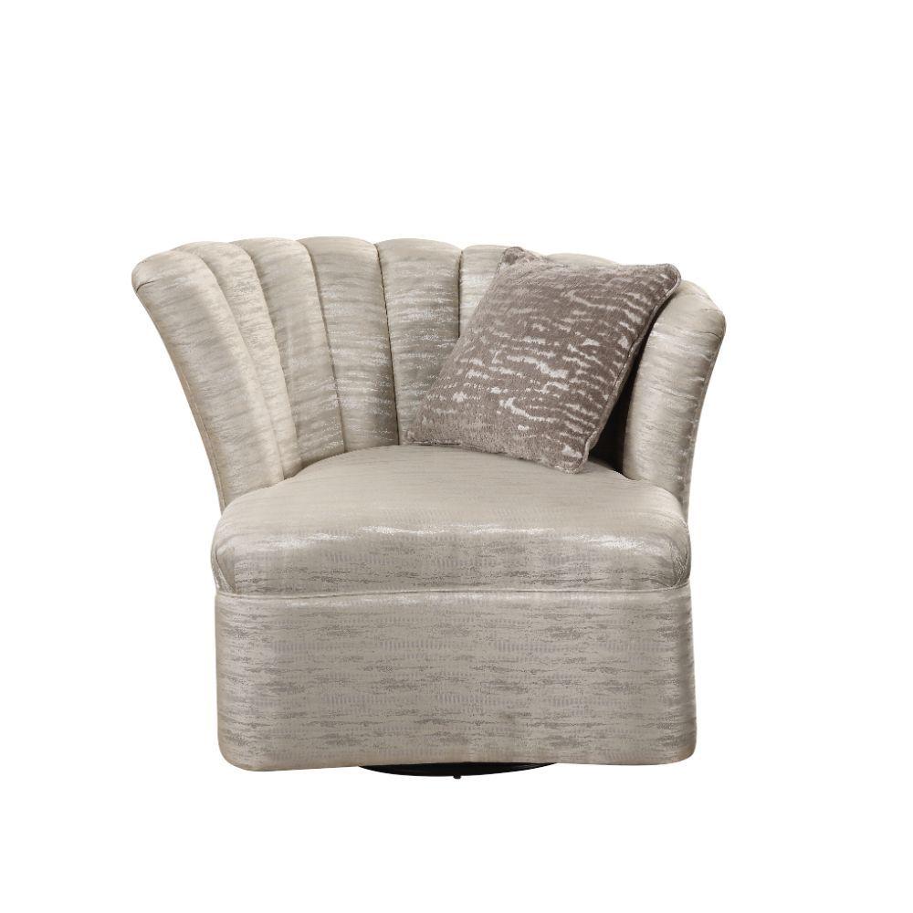 

    
Transitional Shimmering Pearl Swivel Chair by Acme Athalia 55307
