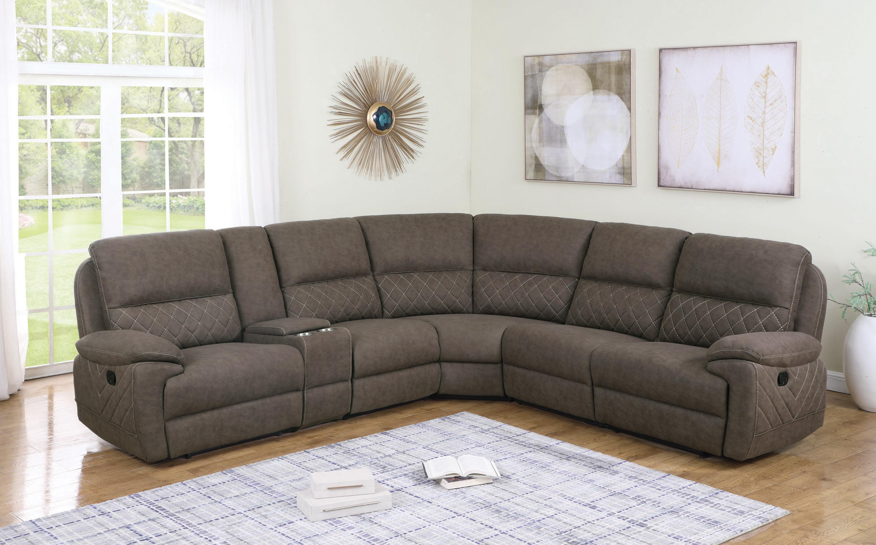 Transitional Motion Sectional 608980 Variel 608980 in Taupe 