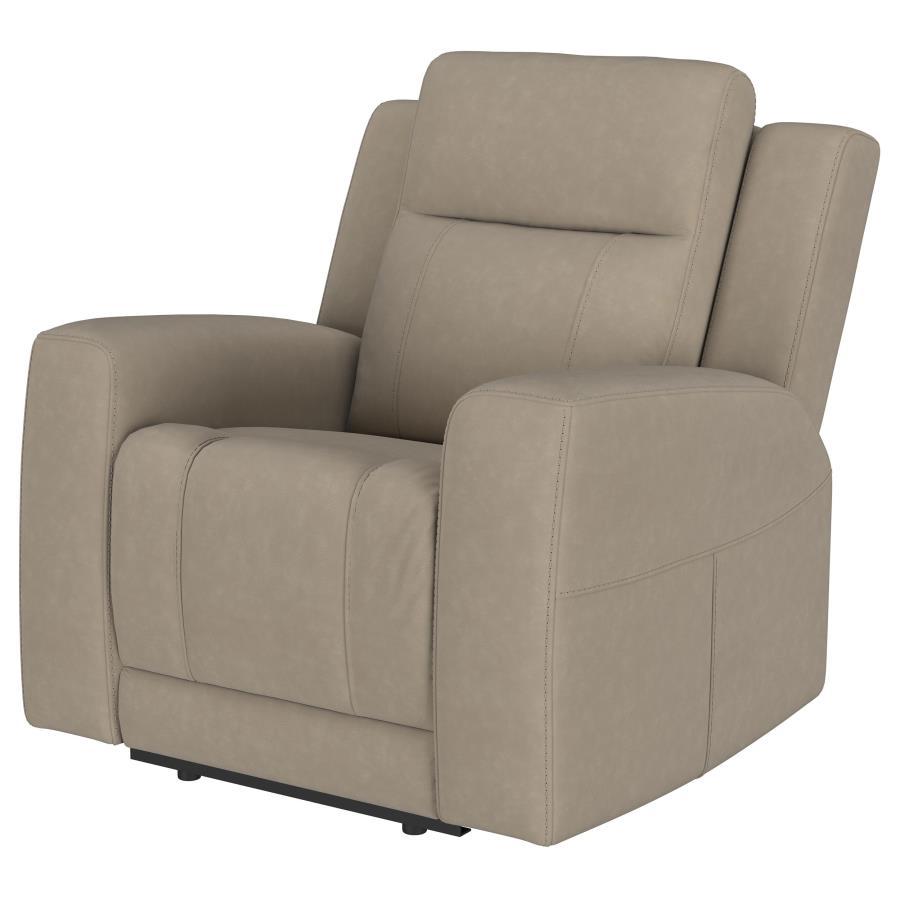 

                    
Coaster Brentwood Reclining Loveseat 610283-C Recliner Chair Taupe Leatherette Purchase 
