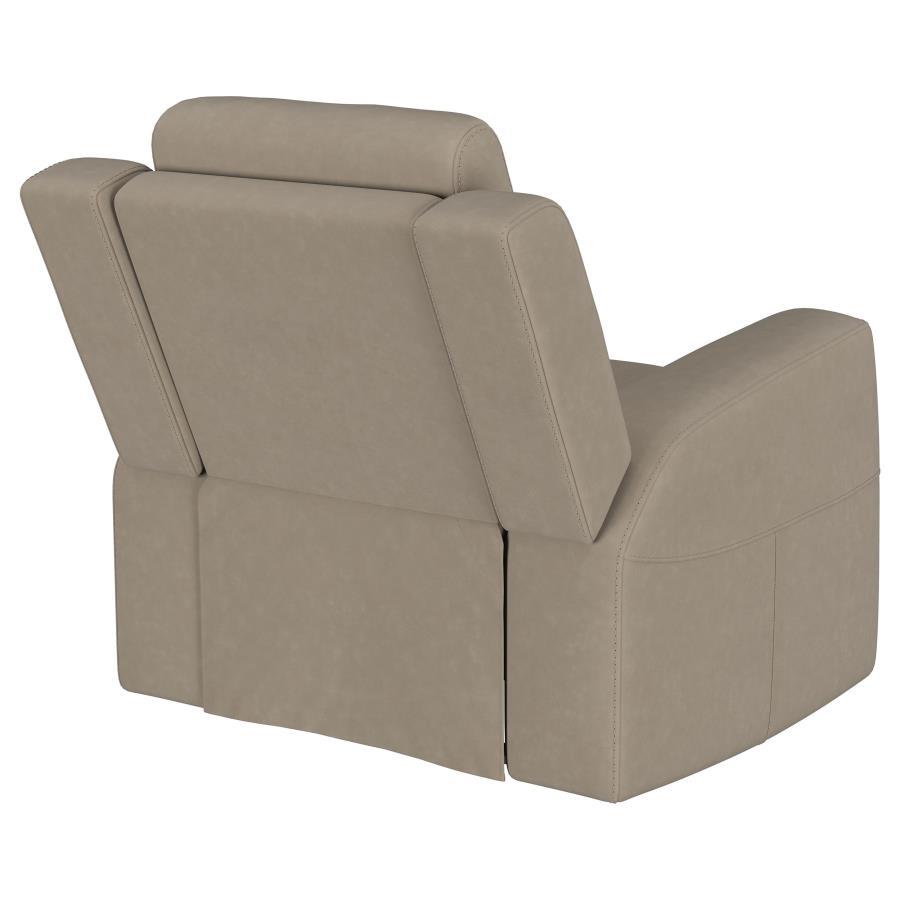 

                    
Buy Transitional Taupe Wood Recliner Chair Coaster Brentwood 610283
