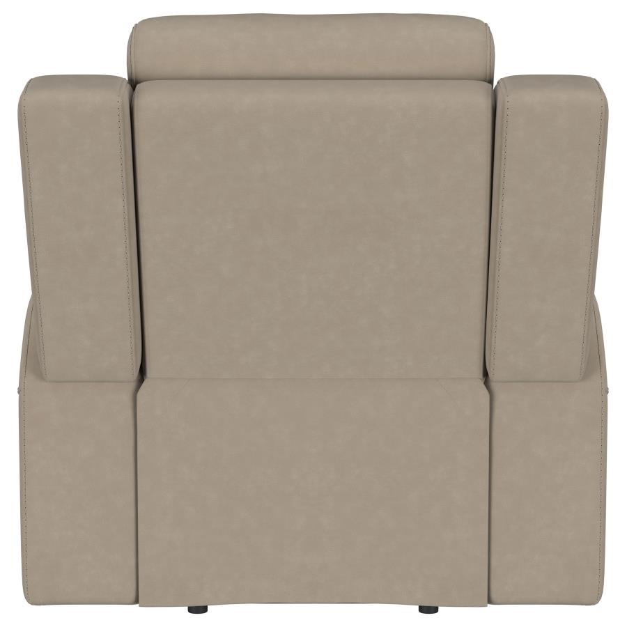 

    
610283-C Transitional Taupe Wood Recliner Chair Coaster Brentwood 610283
