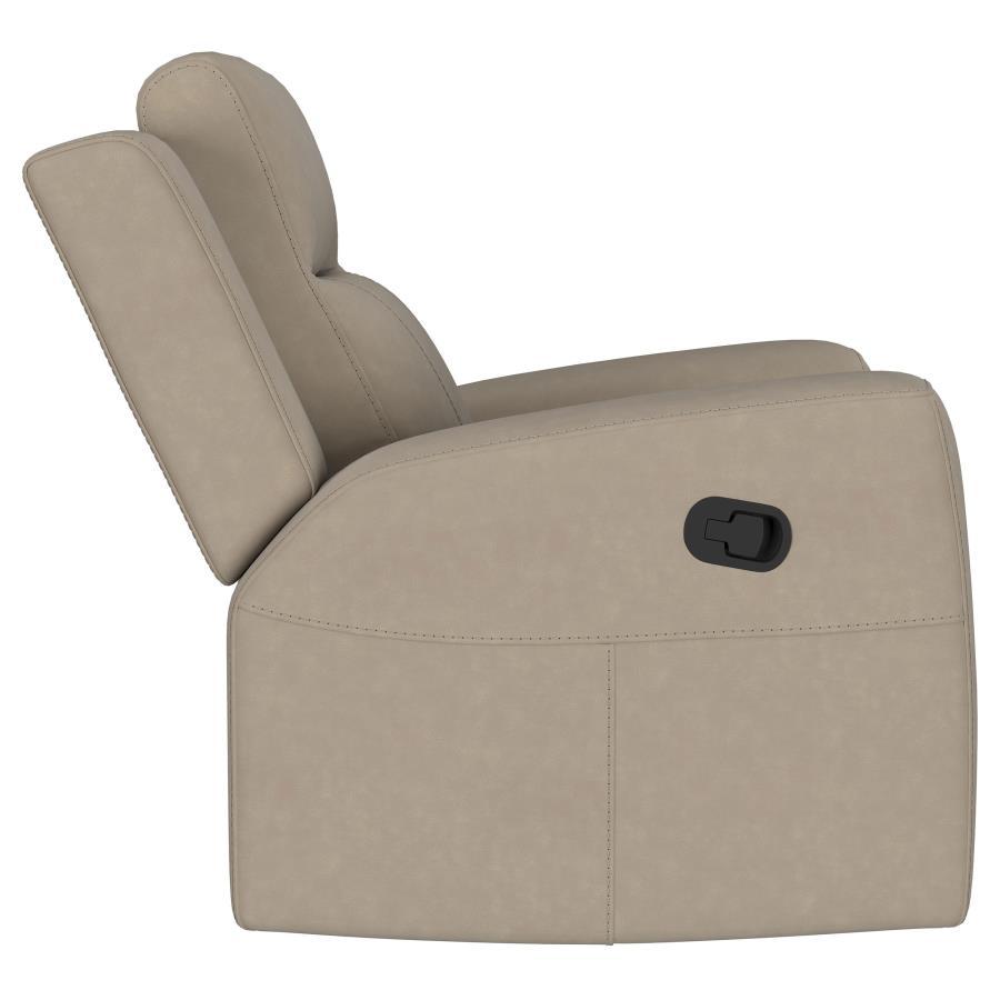 

    
 Order  Transitional Taupe Wood Recliner Chair Coaster Brentwood 610283
