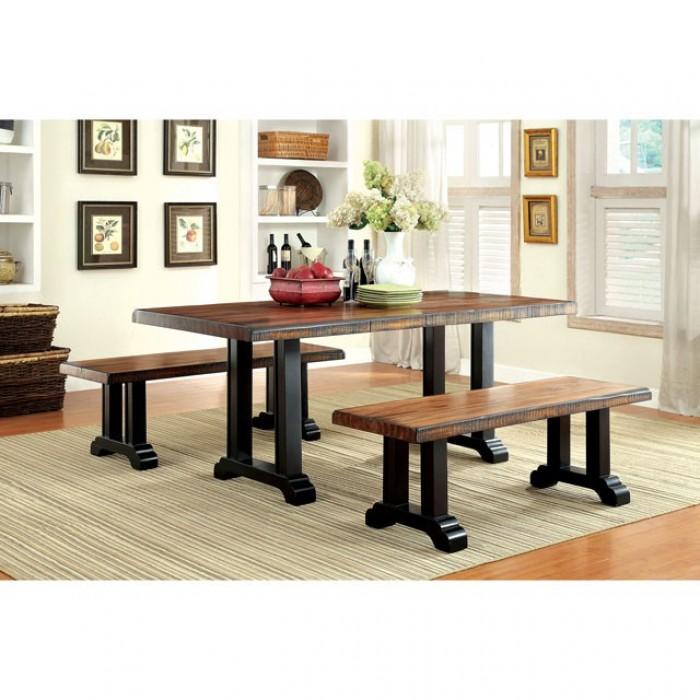 

    
Furniture of America Gregory Dining Table CM3605T Dining Table Oak/Tobacco/Black CM3605T
