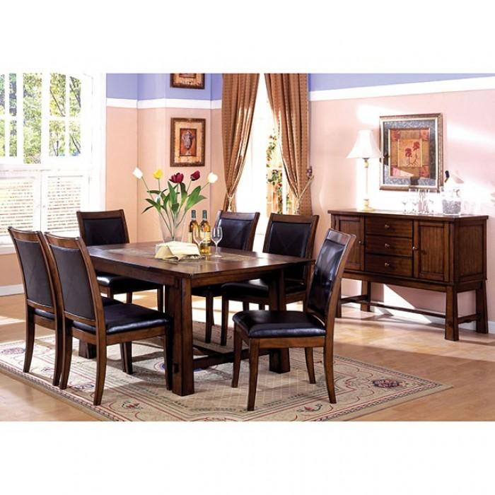 

    
Furniture of America Living Stone Dining Table CM3590T Dining Table Oak/Tobacco CM3590T
