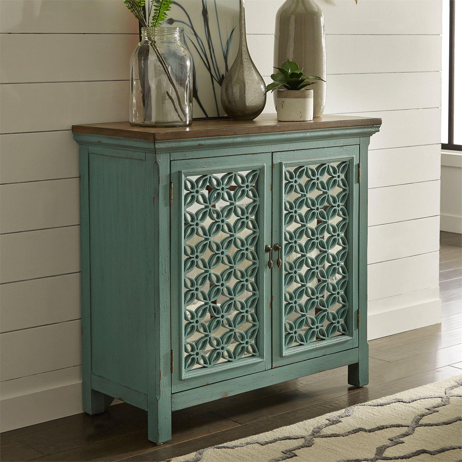 

    
Transitional Turquoise Wood Console Table 2011-AC3836 Liberty Furniture
