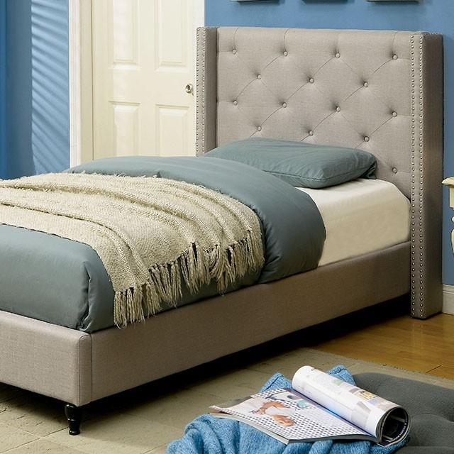 

    
Transitional Warm Gray Solid Wood Twin Platform Bed Furniture of America Anabelle CM7677GY-T
