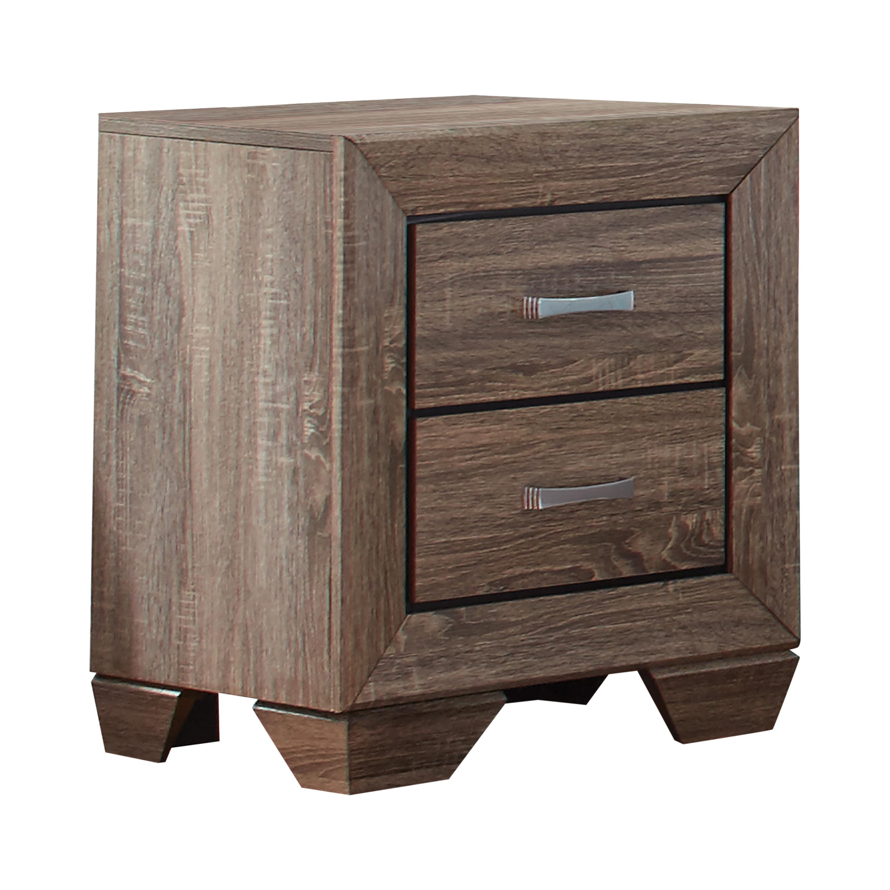 Transitional Nightstand 204192 Kauffman 204192 in Taupe 